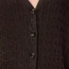 Cardigan en viscose marron foncé