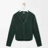 Cardigan en viscose vert foncé Cardigan en viscose vert foncé