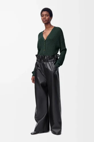 Cardigan en viscose vert foncé