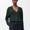 Cardigan en viscose vert foncé Cardigan en viscose vert foncé