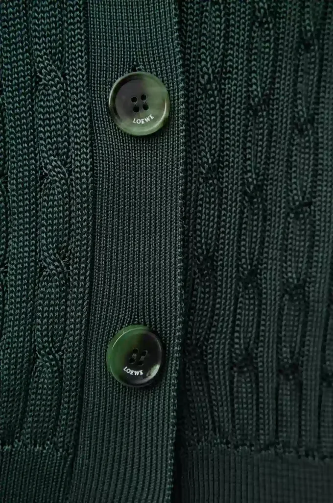 Cardigan en viscose vert foncé Cardigan en viscose vert foncé