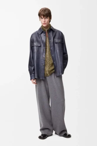 Cardigan zippé en coton, lin et laine Vert kaki
