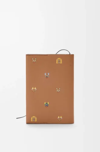 Carnet Chats en cuir de veau Moka