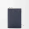 Carnet en cuir de veau bleu marine foncé