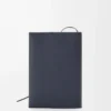 Carnet en cuir de veau bleu marine foncé