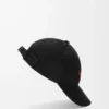 Casquette avec patch L en coton noir