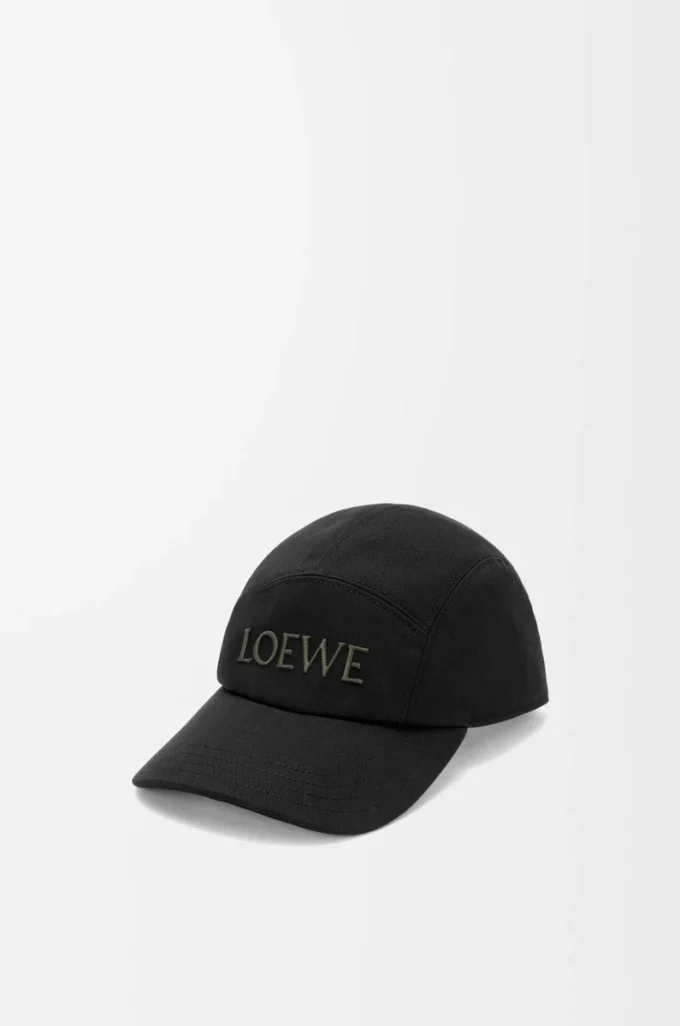 Casquette de camp en coton noir Casquette de camp en coton noir