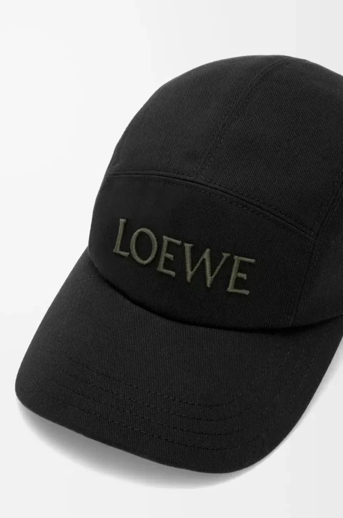 Casquette de camp en coton noir Casquette de camp en coton noir