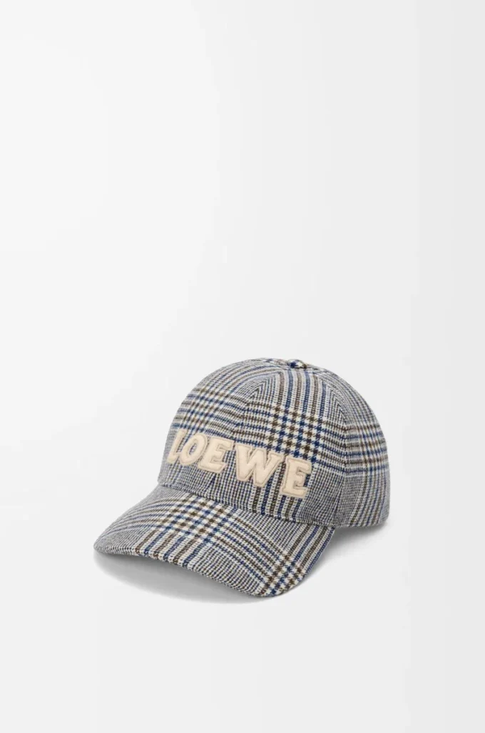 Casquette en laine bleue/blanche