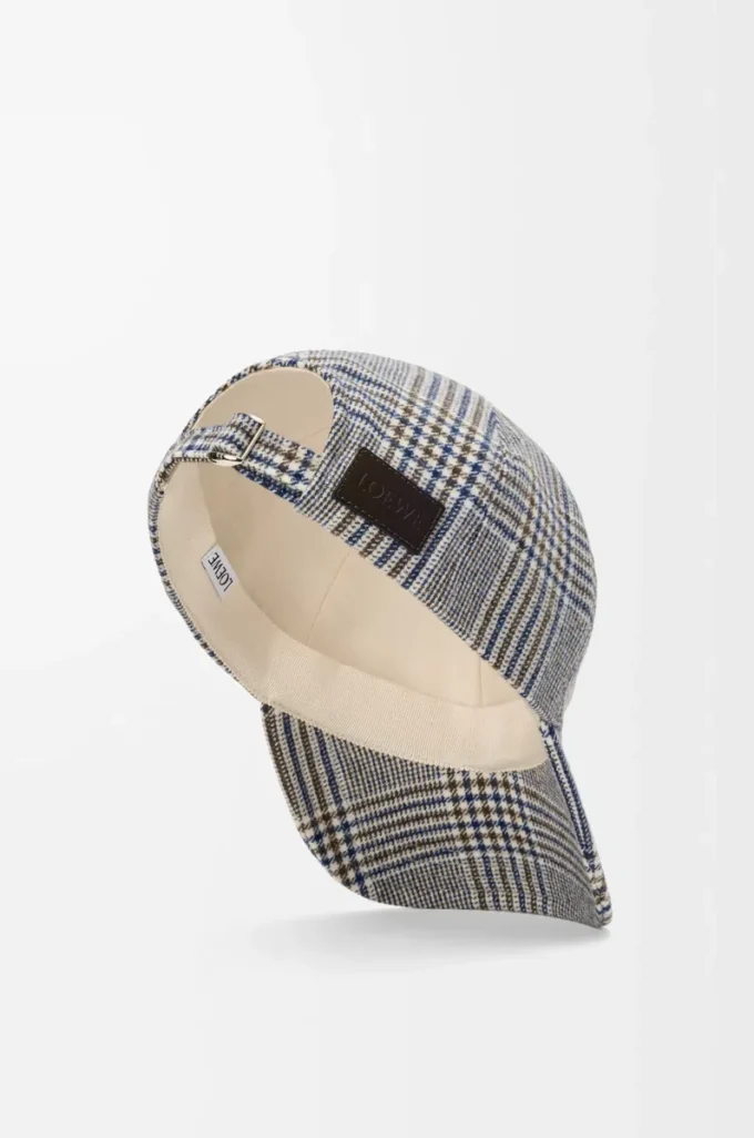 Casquette en laine bleue/blanche