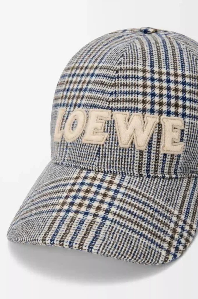 Casquette en laine bleue/blanche
