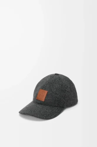 Casquette en laine Patch Gris