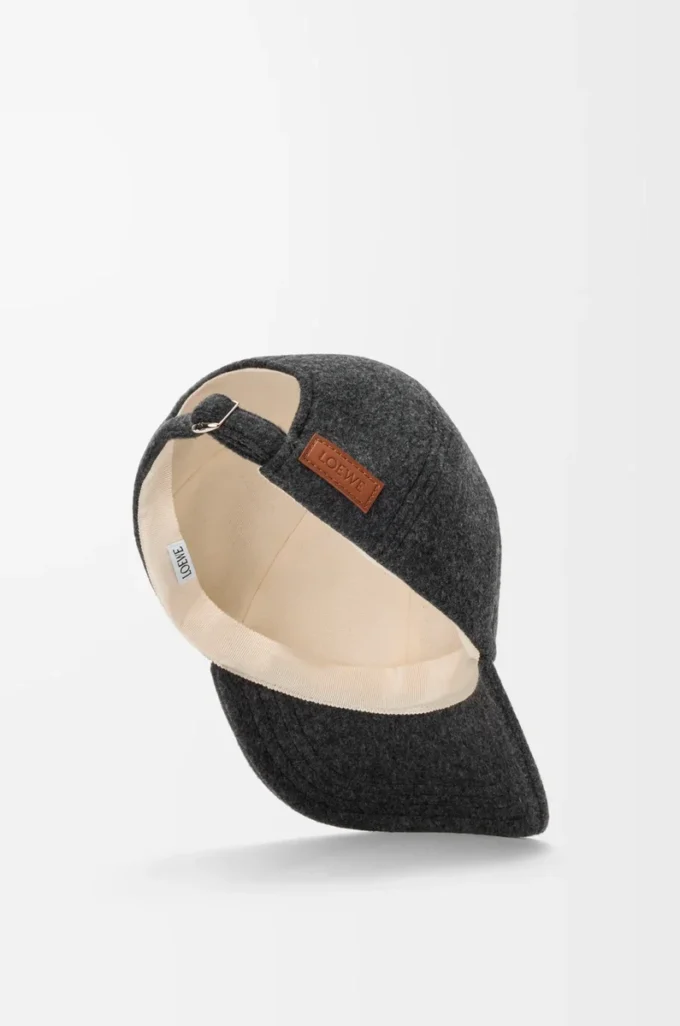 Casquette en laine Patch Gris