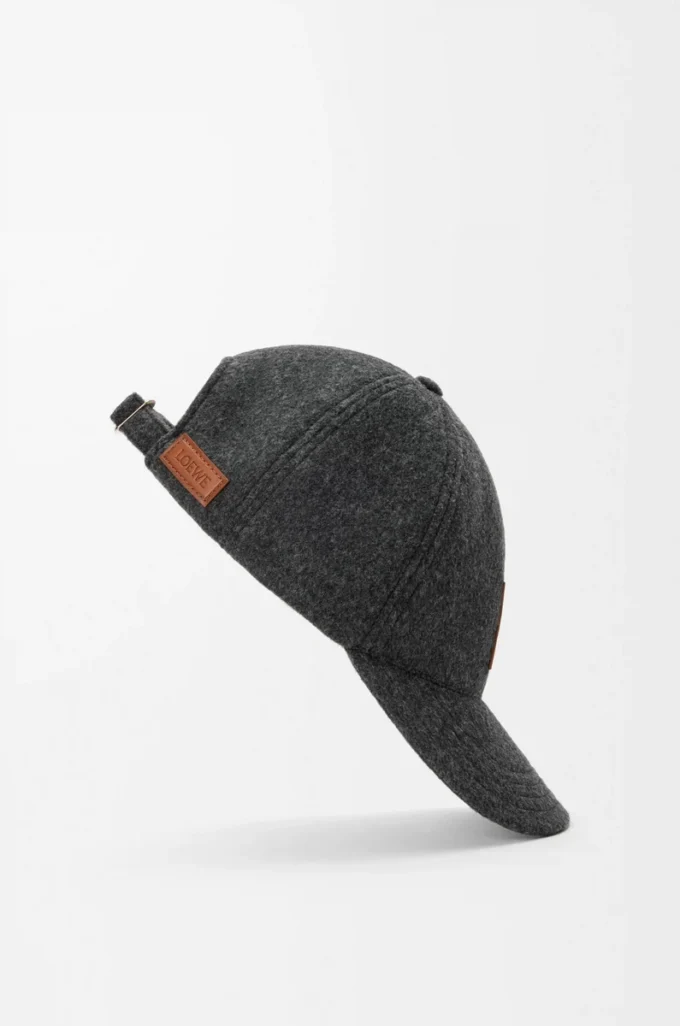 Casquette en laine Patch Gris