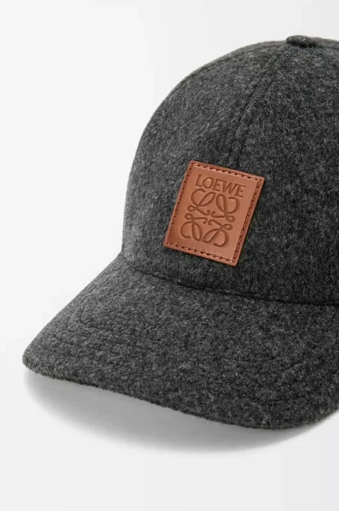 Casquette en laine Patch Gris
