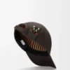 Casquette Futurist Cat en coton marron/noir