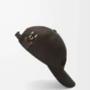 Casquette Futurist Cat en coton marron/noir