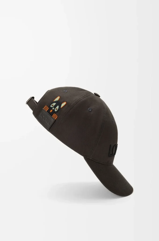 Casquette Futurist Cat en coton marron/noir
