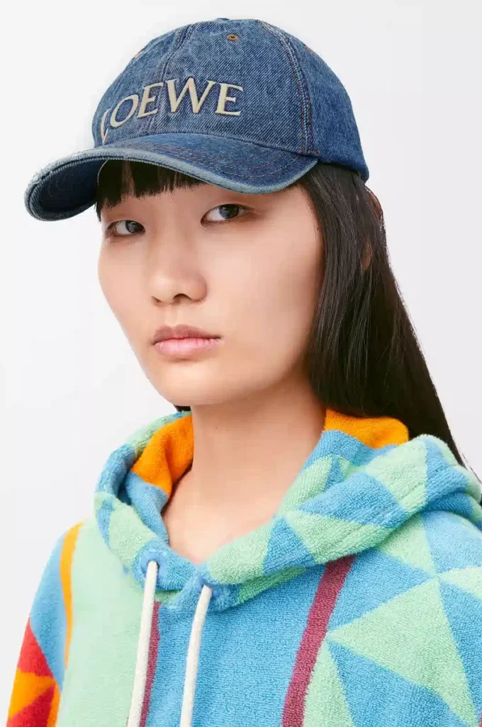 Casquette LOEWE en denim Denim Blue