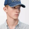 Casquette LOEWE en denim Denim Blue