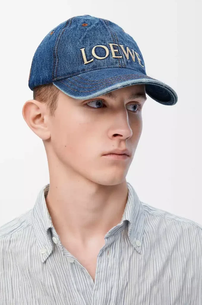 Casquette LOEWE en denim Denim Blue