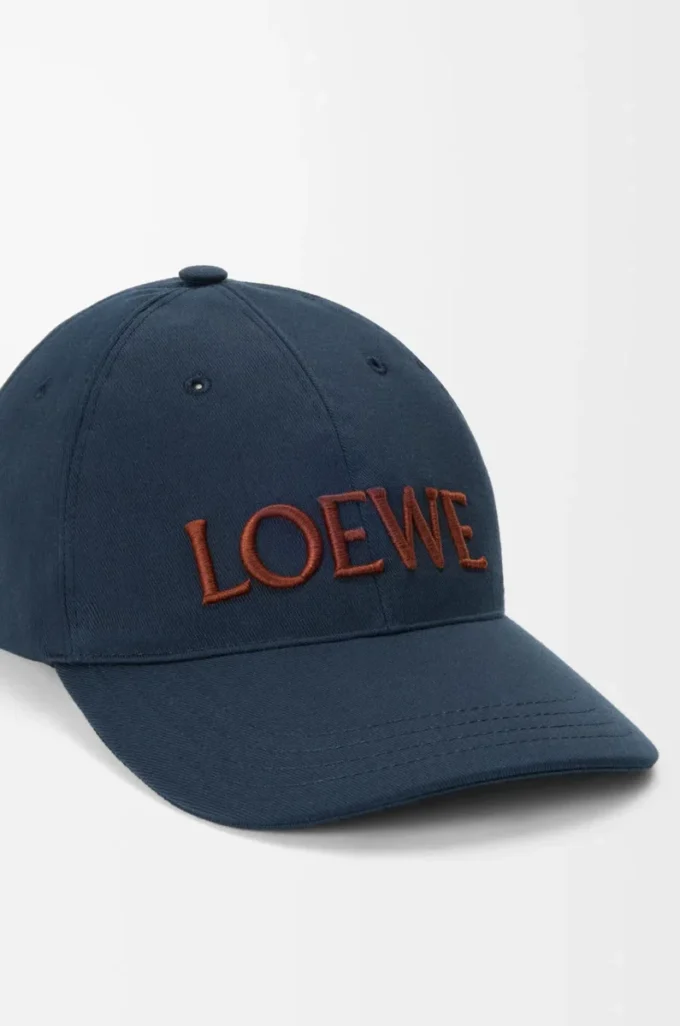 Casquette LOEWE en toile bleu marine foncé
