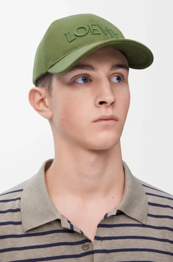 Casquette LOEWE en toile vert sauge
