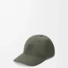 Casquette patch en toile vert kaki