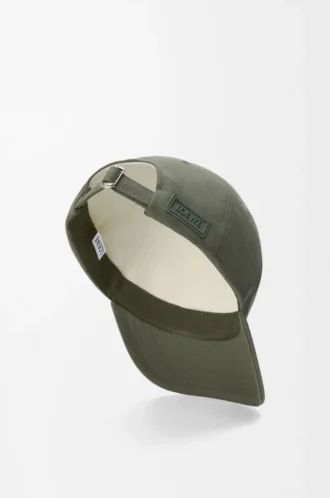 Casquette patch en toile vert kaki Casquette patch en toile vert kaki