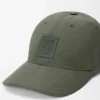 Casquette patch en toile vert kaki
