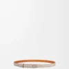 Ceinture Anagram en cuir de veau grainé Light Ghost/Palladium
