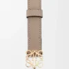 Ceinture Anagram en cuir de veau grainé sable/doré