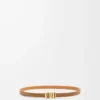 Ceinture graphique LOEWE en cuir de veau lisse Oak/Gold