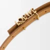 Ceinture graphique LOEWE en cuir de veau lisse Oak/Gold