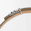 Ceinture LOEWE Graphic en cuir de veau lisse Deep Forest/Palladium