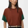 Ceinture Pebble en cuir de veau lisse Sand/Gold