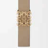 Ceinture réversible Anagram en cuir de veau lisse Dark Chestnut/Clay