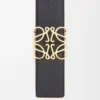 Ceinture réversible Anagram en cuir de veau lisse Tan/Black/Gold