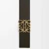 Ceinture réversible Anagram en cuir de veau lisse Tan/Black/Gold