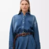 Ceinture souple arrondie en cuir de veau Bordeaux/Or