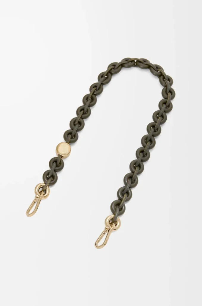 Chaîne Donut en cuir de veau Dark Khaki