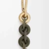 Chaîne Donut en cuir de veau Dark Khaki