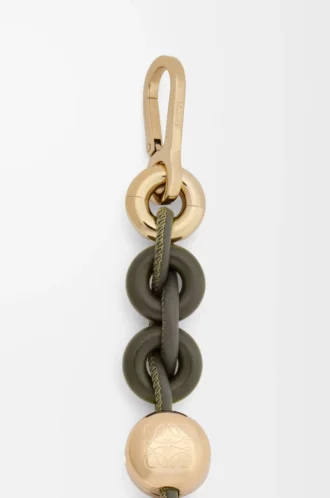 Chaîne Donut en cuir de veau Dark Khaki