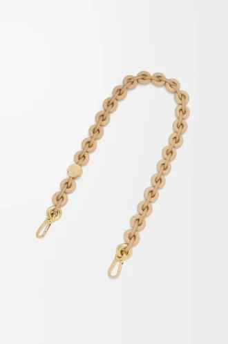 Chaîne Donut en cuir de veau Silk Beige