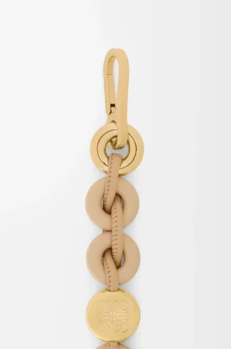 Chaîne Donut en cuir de veau Silk Beige