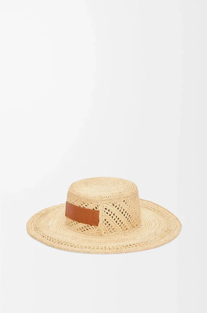 Chapeau de pêcheur en raphia naturel