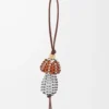 Charm champignon en cuir de veau classique Maple/Soft White