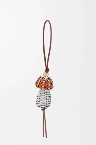 Charm champignon en cuir de veau classique Maple/Soft White