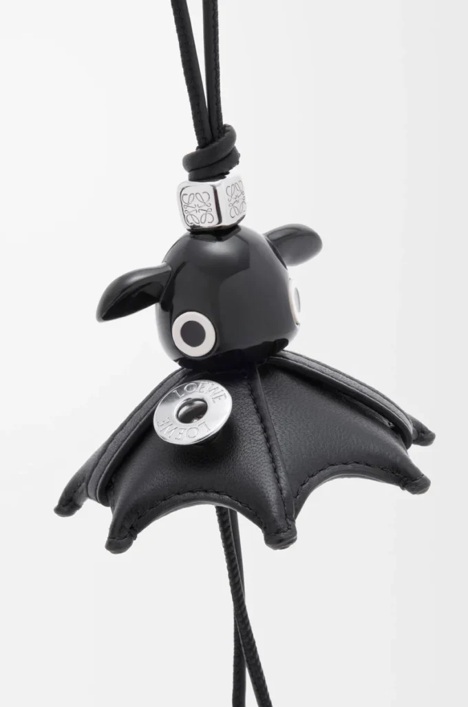 Charm Pantaroo en cuir d&rsquo;agneau Noir