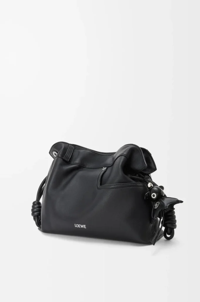 Charm Pantaroo en cuir d&rsquo;agneau Noir